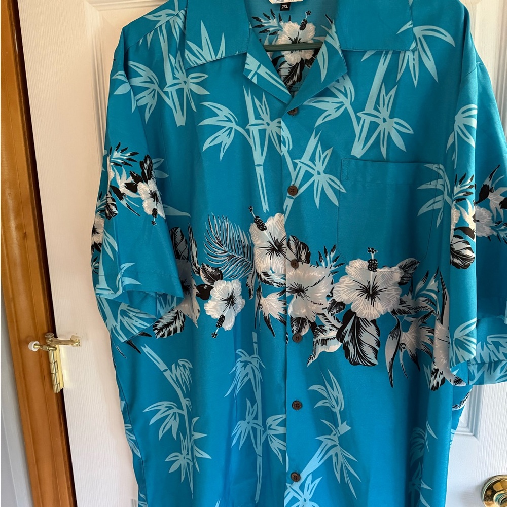 Wish Blue Floral Men's Casual Shirt